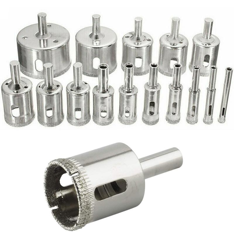 1 комплект 3-50 мм алмазное сверло с покрытием для плитки мрамора стекла керамики кольцевая пила алмазное сверло