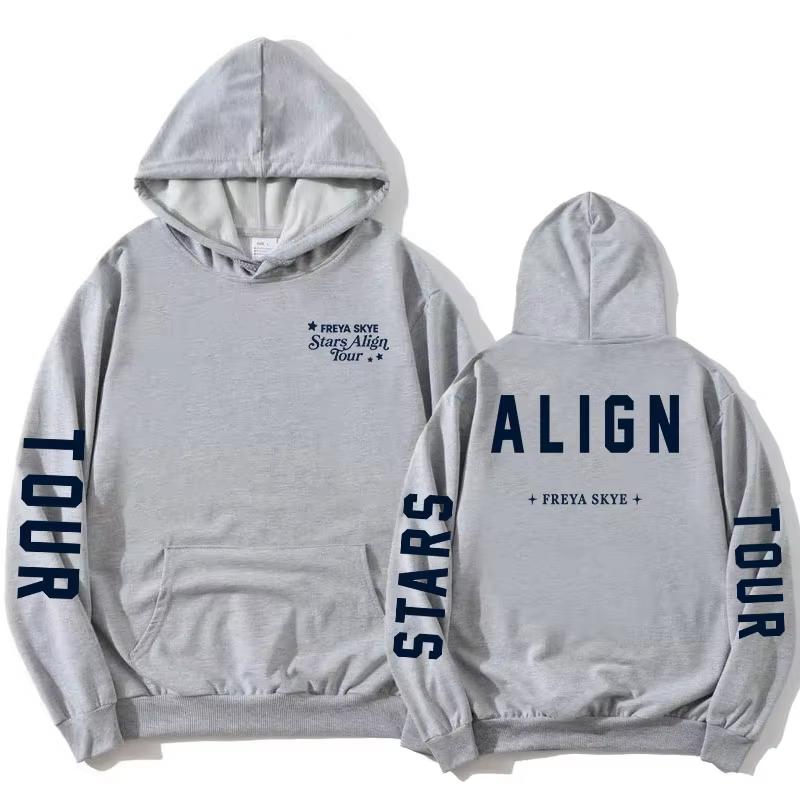 Freya Skye Stars Align Tour Hoodies Women Men Clothes Graphic Print Merch Long Sleeve Casual Fashion Loose Hoodies Fashion Oversized Unisex Streetwear