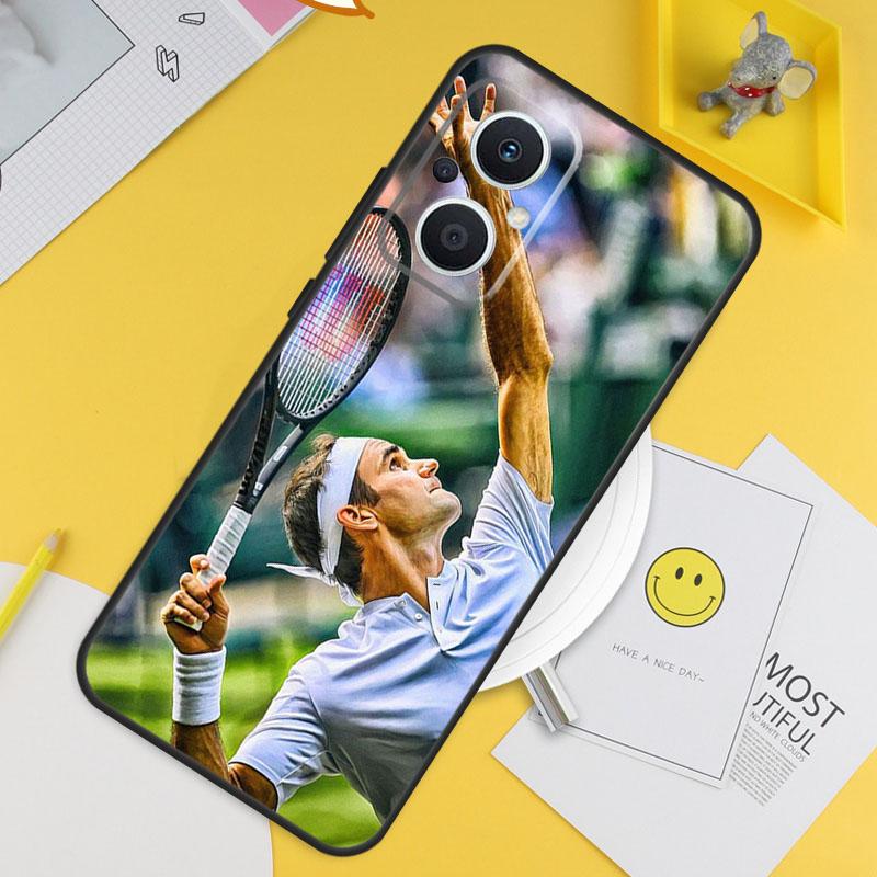 Теннис Роджер Федерер RF Для OPPO Reno 8T 11F 12F 13F 14F 7 8 Lite 10 11 12 13 14 Pro OPPO Find X9 X8 X5 X6 Pro Чехол