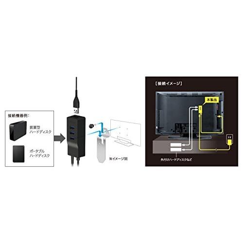 BUFFALO USB3.0 верхний монтаж 4-портовый автономный концентратор с комплектом для крепления на задней панели телевизора BSH4A110U3VBK