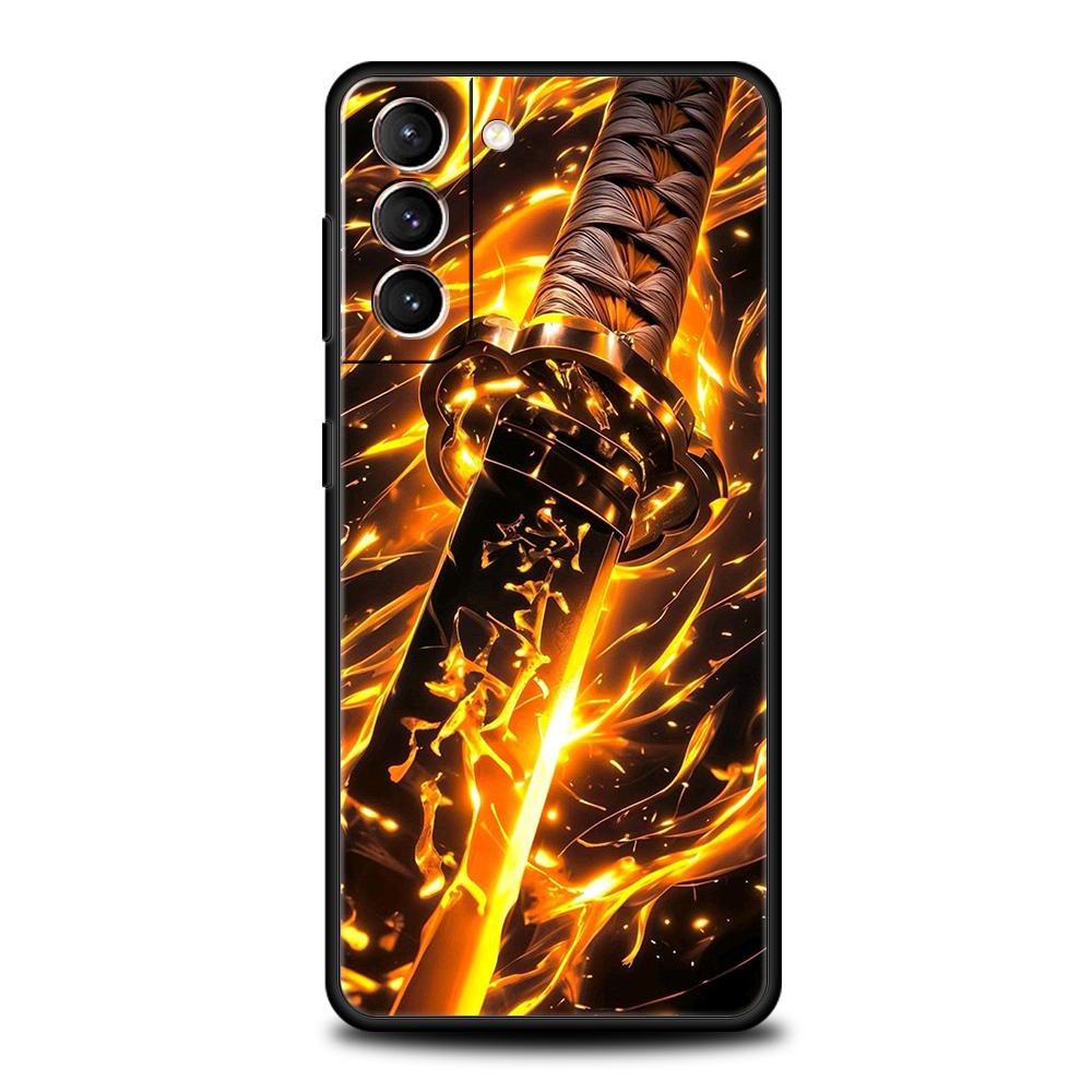 Phone Case Cover for Samsung Galaxy S25 Edge S24 S23 S22 S20 S21 FE Ultra S10 S10E Plus 5G Soft TPU The Sword Creative Pattern