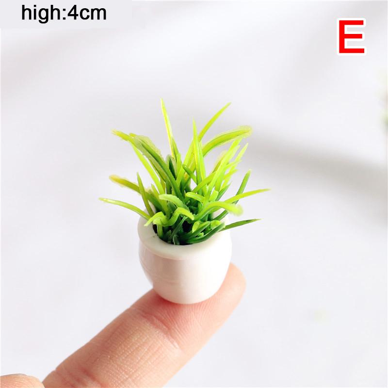 12 Стиль 1:12 кукольных мини-горшочков для растений из экологически чистой смолы, аксессуары для домашнего декора