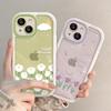 Подходит для Apple 14promax Чехол для мобильного телефона iPhone 13 Full Cover Anti-Fall 11/12 Silicone Small Fresh Tulip