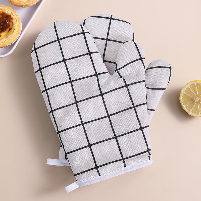 Thick Cotton Heat-Resistant Kitchen Oven Gloves