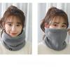 Winter Plush Scarf Woolen Knitting for Women Pure Color Neck Warmer Thick Cashmere Headband Ski Mask