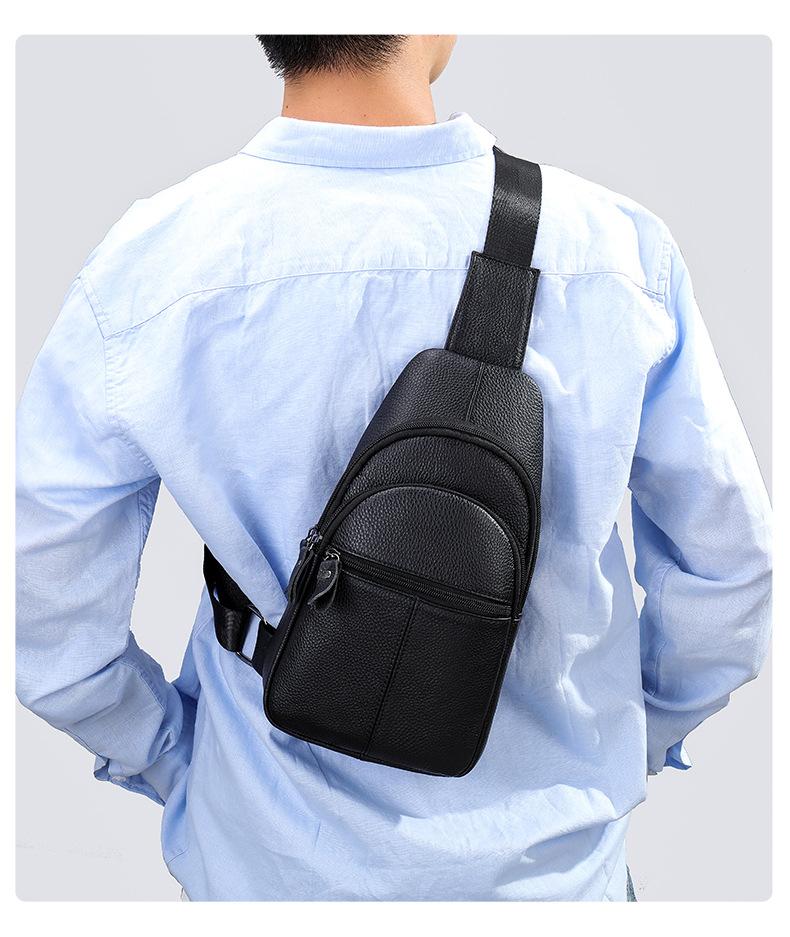 Кожаная сумка Подвесная сумка Мужская сумка на одно плечо Сумка на груди Сумка через плечо