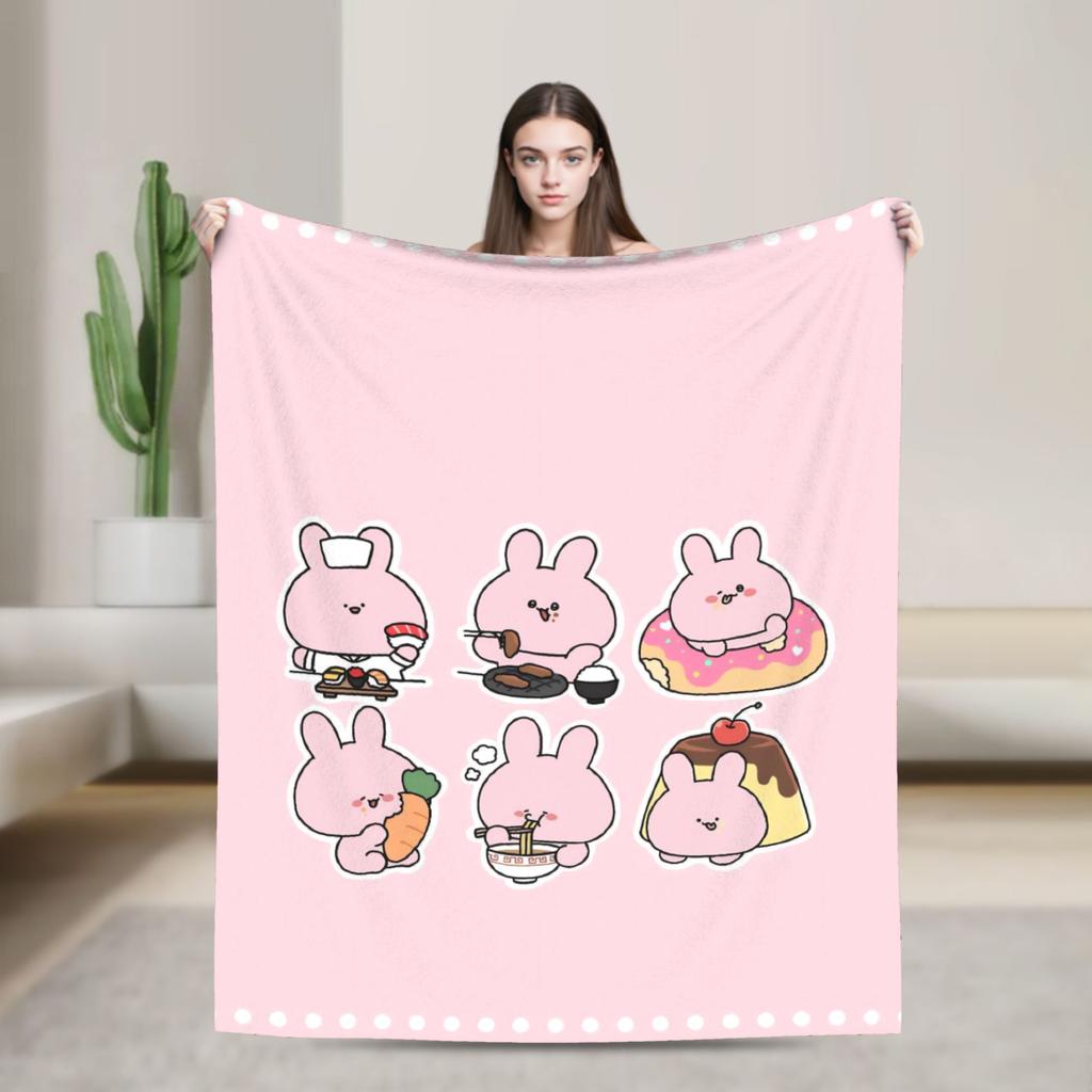 Warm Soft BlanketGirls Boys Camping A-Asamimichaan Throw Blanket Flannel Bedspread For Home Decor Fluffy Sofa Bed Cover