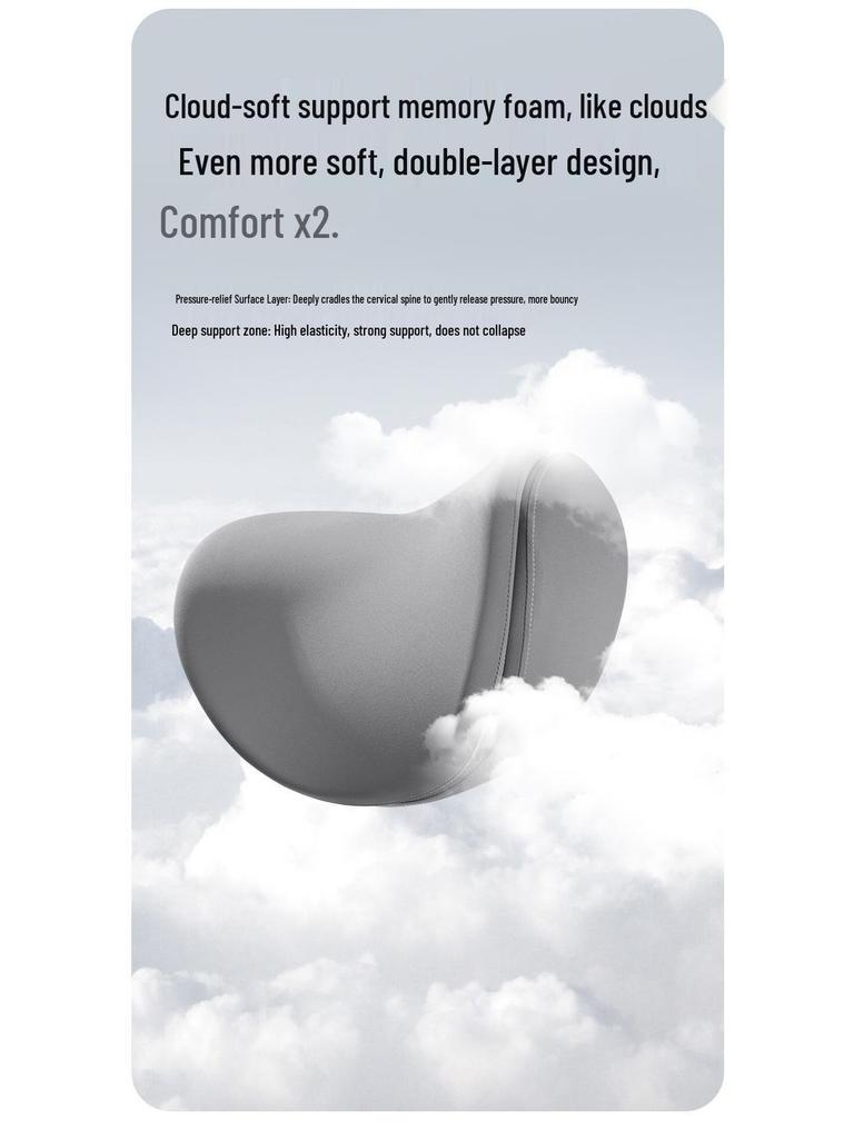 Подушка для сиденья автомобиля из пены с эффектом памяти с поддержкой поясницы и шеи