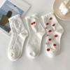 Breathable Ankle Socks Fruits Flower Prints Casual Socks Sweat Absorption Tube Socks