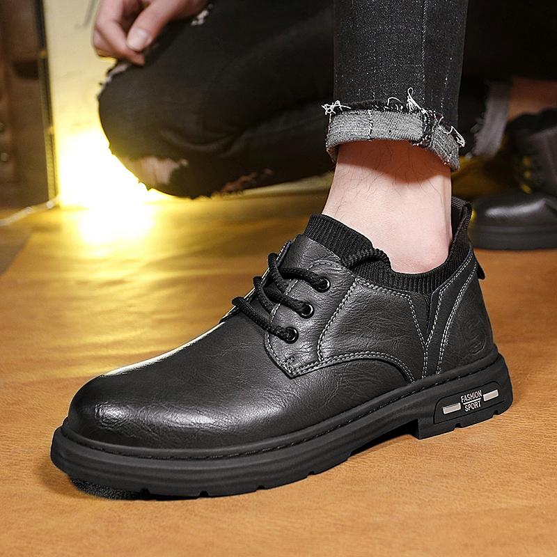 Зимняя мужская обувь Осенние ботинки Ботильоны в стиле ретро Повседневные ботинки на шнуровке Мужская обувь ручной работы Износостойкие ботинки Zapatos