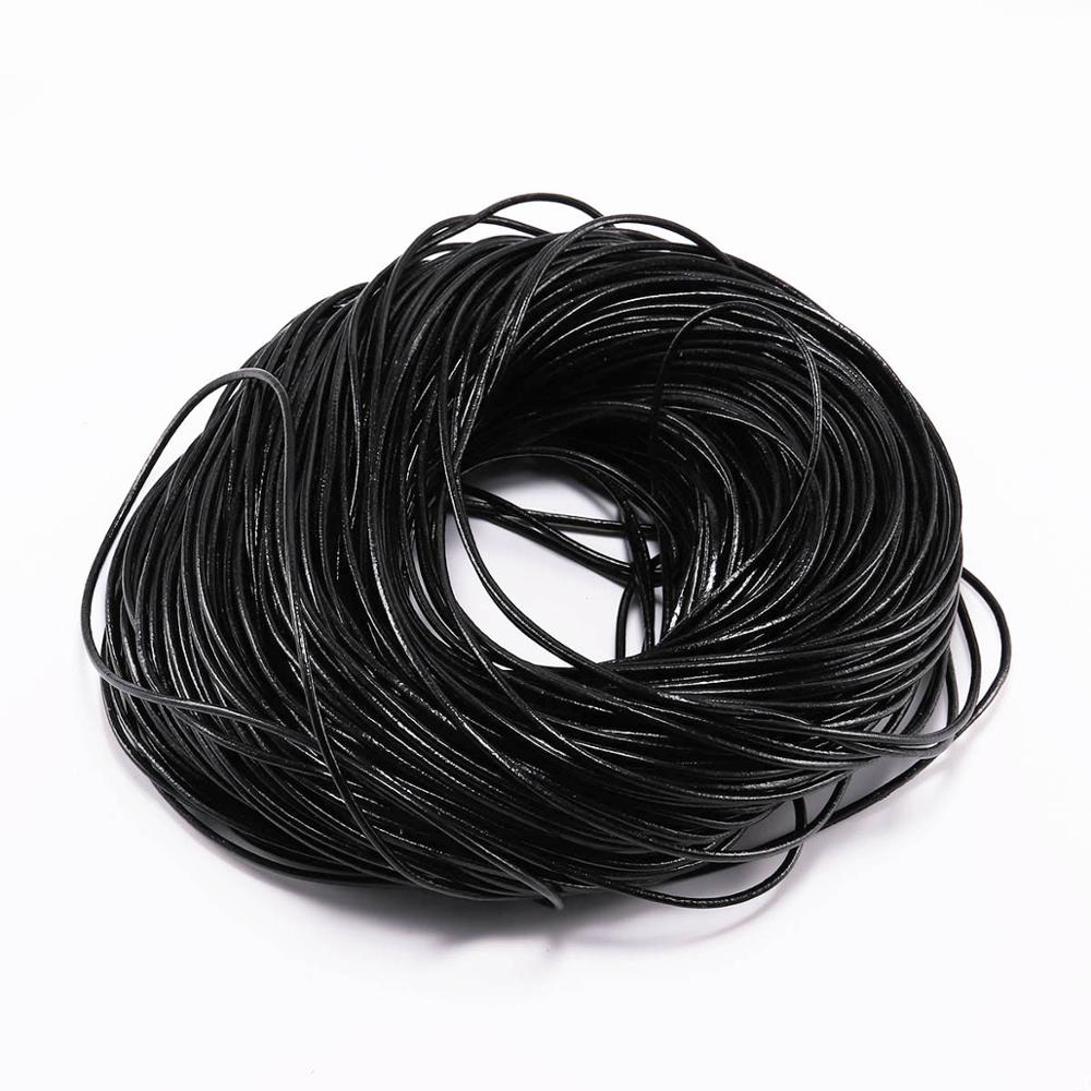 Круглый кожаный шнур DIY Ювелирные аксессуары, Аксессуары для браслетов для одежды, Материалы для изготовления украшений ручной работы