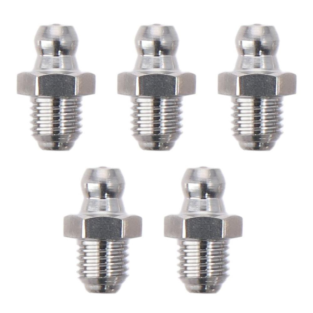 10 шт. Серебристый прямой пресс-масленка из нержавеющей стали, штуцер Zerk, насадка для механического оборудования