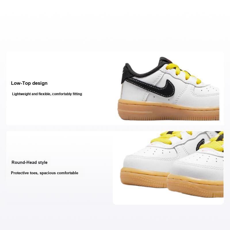 Nike Force 1 LV8 TD Go The Extra Smile Детские кроссовки Белый Желтый-Strike Gum-Светло-коричневый DO5863-100