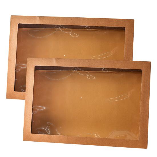 2 шт. ланч-боксы с ручкой для переноски маслостойкая прозрачная видимая крышка водонепроницаемый одноразовый контейнер одноразовый гофрированный