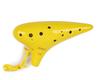 TNG Ocarina, Single [12-Hole  Alto  Yellow], Premium C Key, AC (Includes Fingering Chart), Glazed Finish, Yellow, for Wind Instruments