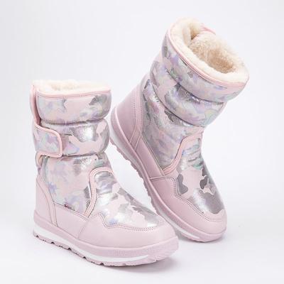 Новый стиль зимние сапоги до середины икры теплые хлопковые ботинки