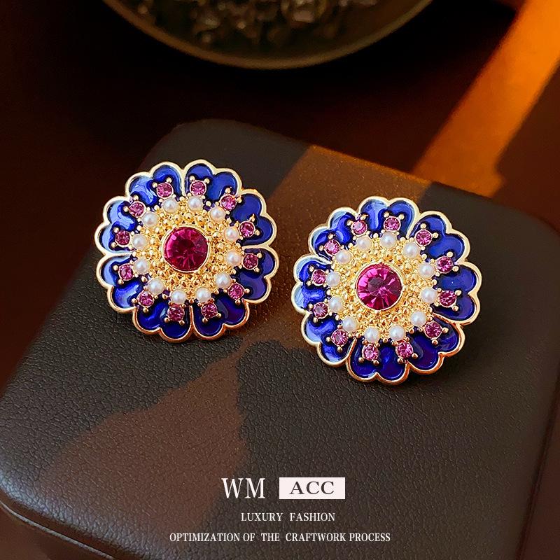 Серьги-капли геометрической формы Анкара из серебряной иглы – Ретро Высокая мода для женщин