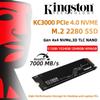 Kingston 1 ТБ SSD KC3000 PCIe 4.0 NVMe M.2 SSD 7000 МБ/с 512 ГБ/1 ТБ/2 ТБ/4 ТБ 3D TLC NAND DRAM кэш Высокопроизводительное хранилище для настольных ПК и ноутбуков