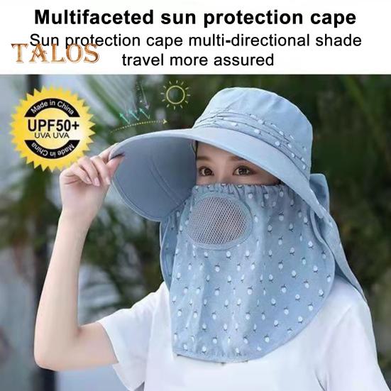 Женская солнцезащитная шляпа, однотонная, с большими полями, для защиты лица, дышащая, блокирующая УФ-излучение, чайная шляпа