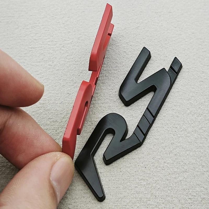 3D Metal RS Logo Car Rear Trunk Front Grille Emblem Badge Sticker Decal for Renault Megane Laguna Duster Captur Fluence Espace YY6