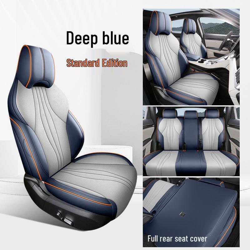Универсальная подушка на сиденье автомобиля BYD Qin PLUS, полностью из кожи, для всех сезонов, с полным охватом, для пятиместного автомобиля