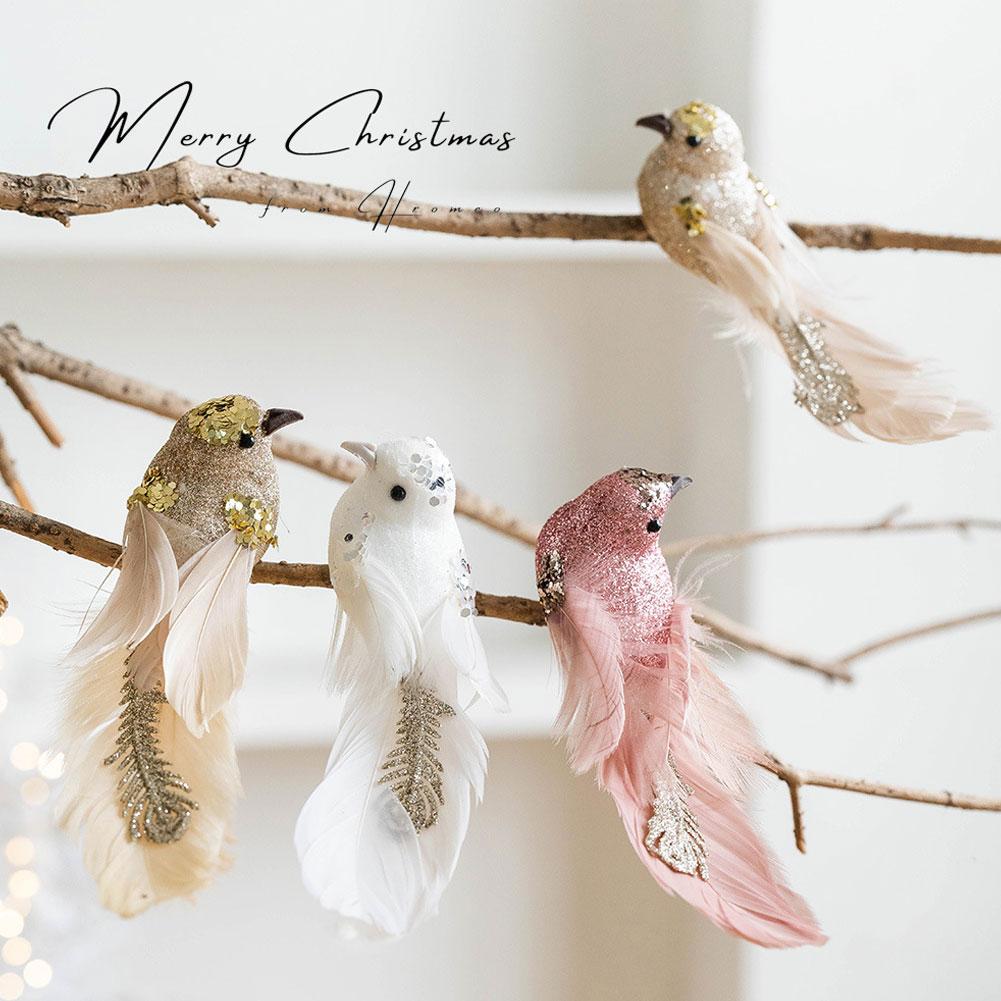 New High-end Simulation Foam Feather Bird Decoration Decoration Christmas Christmas Hanging Dec J2C1