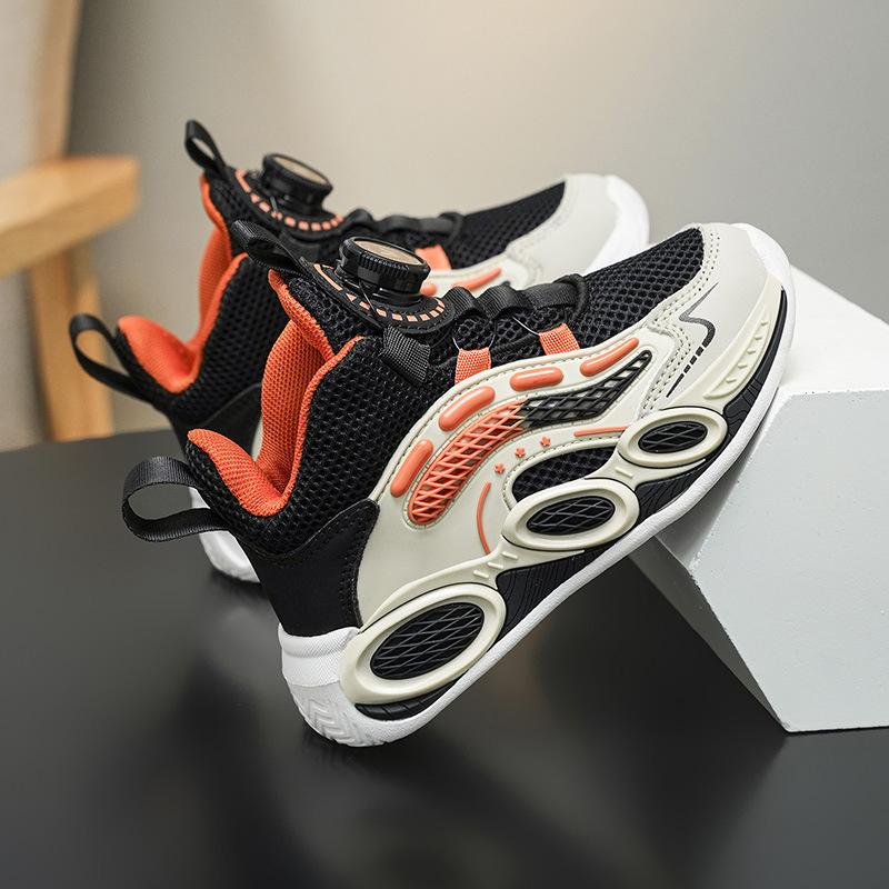 Boys' Sneakers 2025 Autumn New Children's Shoes Mesh Breathable Running Shoes Student Boys Basketball Shoes