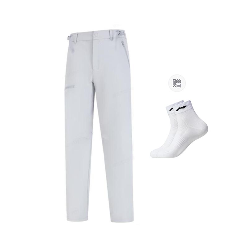 Li Ning Спортивные брюки мужские серо-туманные AYKU783-2