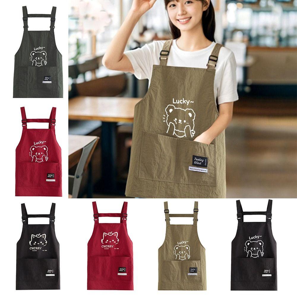 Anti-fouling Chef Apron Waterproof Cooking Baking Bibs Portable Kitchen Apron for Home Kitchen