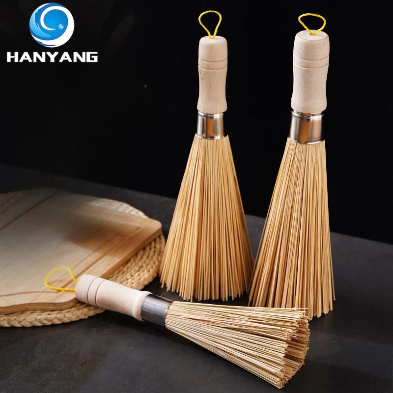 Old-fashioned Bamboo Pot Brush Kitchen Special Brush Pot Scrubber Magic Pot Washing Bamboo Brush Broom Loofah Flesh Commercial Natural Brush