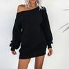 Women's Autumn And Winter Solid Color Casual Long-sleeved Knitted Sweater Tops