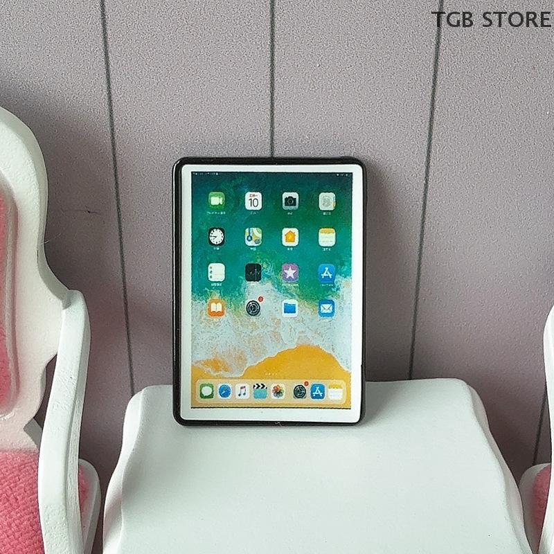 1 Pcs Mini Laptop Computer Model Doll House Scene Decoration Toy 1:12 Dollhouse Miniature Tablet DIY Accessories