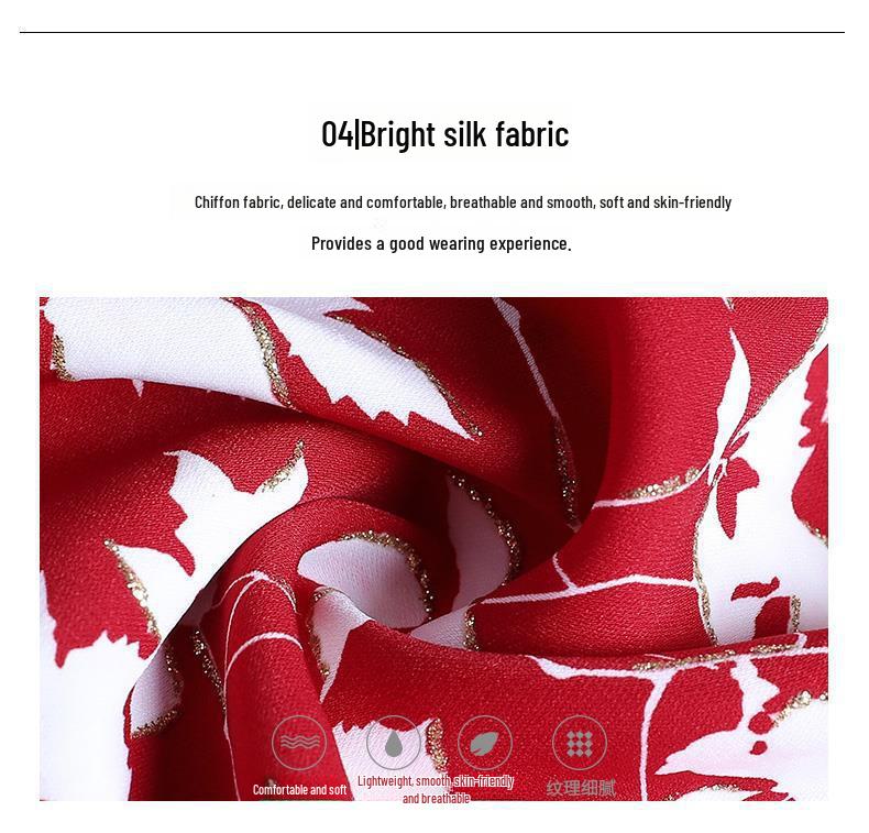 Женская осенняя рубашка из шифона с цветочным принтом и длинными рукавами в стиле ретро