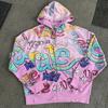 Premium Streetwear Hoodie With Rhinestone Embellishment Oversized Zip-Up Sweatshirt Men Cotton Blend Loose Fit
