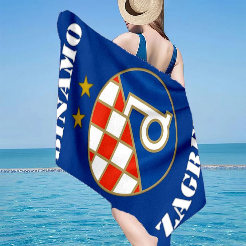 Dinamo Zagreb Basketball Club Microfiber Beach Towel, Lightweight And Quick-Dry, for Summer Travel, Beach Essential, Swimming Pool