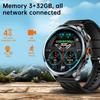Android Smart Watch Phone 4G Calls Wifi Watch by LOKMAT Round Screen 3G+32G Storage Black Silver APPLLP 8 PRO