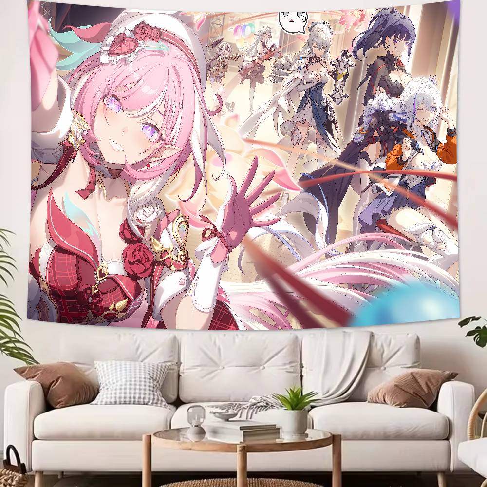 XXL Крутая Honkai Impact 3 Игровая Милая Девушка Элизия Гобелен Украшение Спальня Общежитие Фон Гостиная Клуб Гобелен