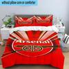 Arsenal Football Club Crest 3PCS Bedding Set 2D Printing (Includes 1 Duvet Cover + 2 Pillowcases Coreless), Bedroom decor,Fan gift