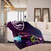 Game R Rocket L League Throw Flannel Throw Blanket Suitable for Sofa Living Room Bedroom