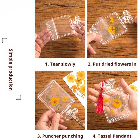 20 шт. DIY прозрачные закладки из сухоцветов изысканный дизайн креативные цветочные растения прозрачные закладки украшения