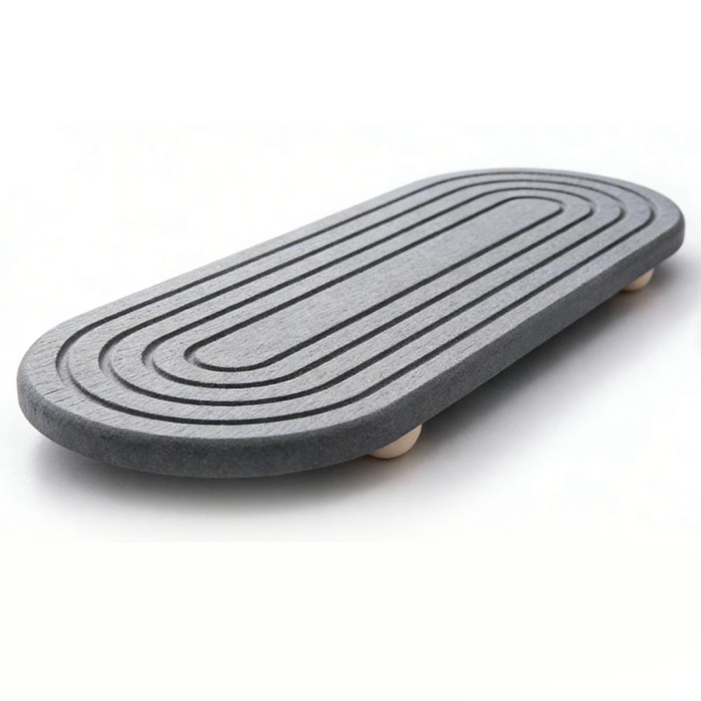 Solid Wood Diatomite Diatomite Coaster Wooden Feet Absorbent Soap Tray Countertop Organizer