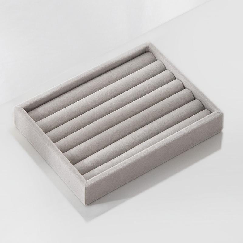 Бархатный ящик для хранения ювелирных изделий, штабелируемый поднос для показа, кольцо, браслет, ожерелье, органайзер для сережек, ящик для рукоделия, ящик для рукоделия