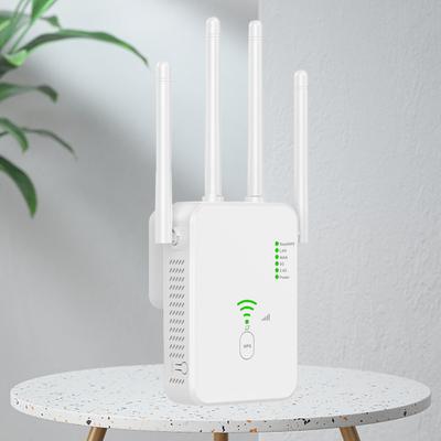 Беспроводной WiFi-повторитель с 4 антеннами, усилитель WiFi-сигнала, двухдиапазонный 5 ГГц/2,4 ГГц, 3 режима, широкое покрытие для дома, отеля