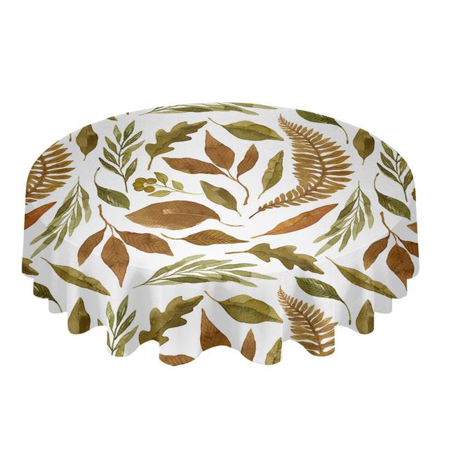 Осенние листья клена градиент круглая скатерть кухонный декор водонепроницаемая скатерть обеденный журнальный столик чехол коврик для пикника