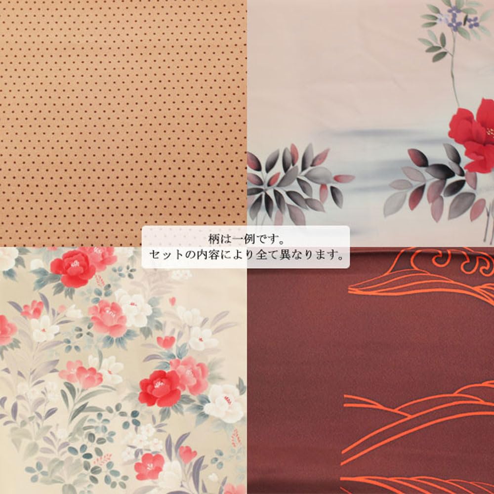 a Pure Silk Patterned Kimono Fabric Scraps Color and Pattern Available at Our 10 Pieces [cck002] For Reason / Store, 50cm-90cm, [Kimono Weather]