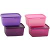 Tupperware Keep Tab Plastic Container Set, 500Ml, Set Of 4, Multicolour