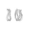 ANIA HAIE Sparkle Double 925 Silver Hoop Earrings E056-05H