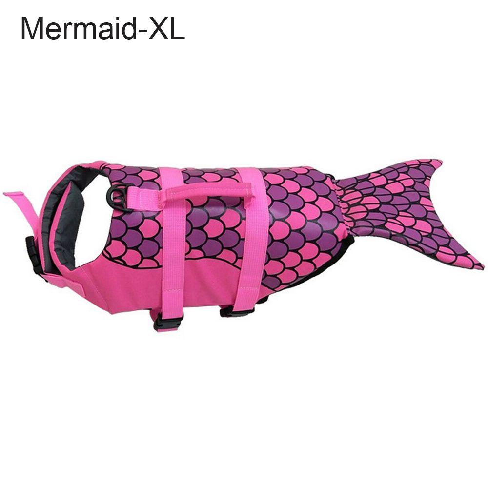 Swimsuit Harness Vest Dog Life Jacket Pet Safety Clothes Mermaid Shark Puppy Surf Saver Coat