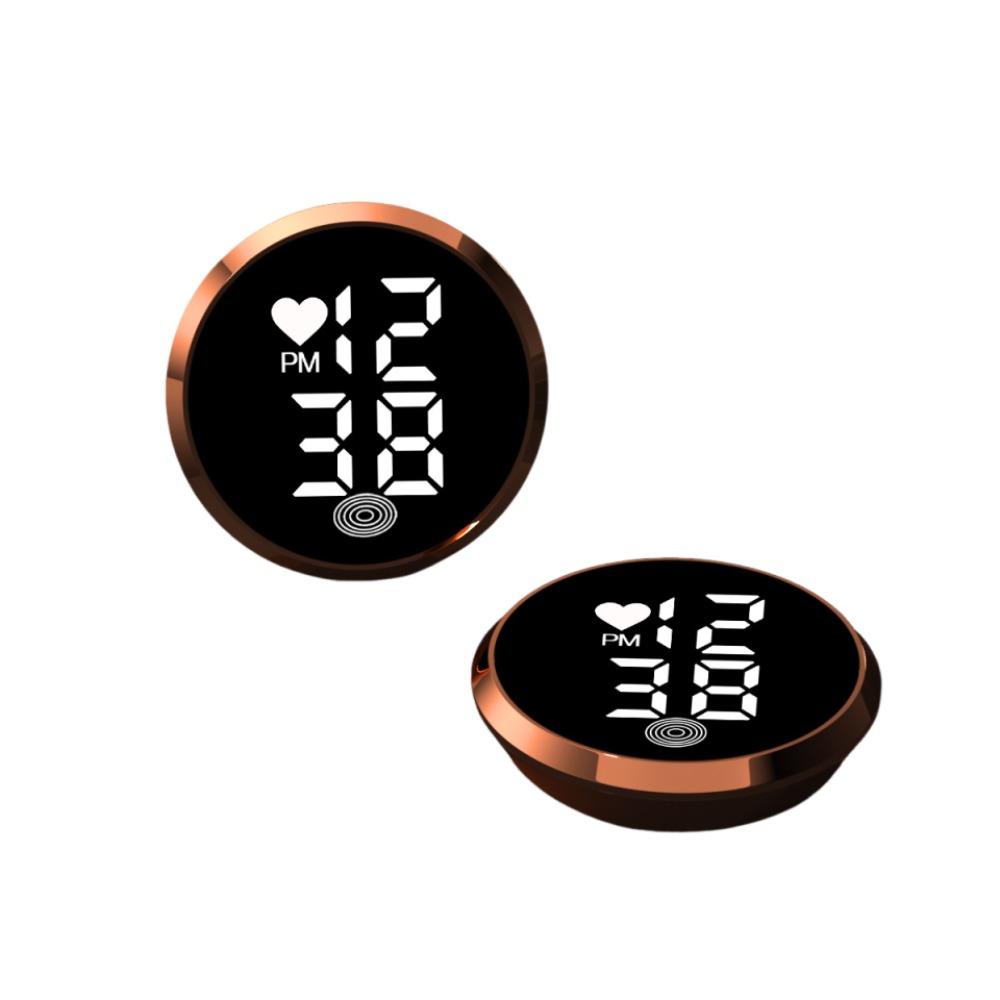 Mini Car Dashboard Clock Touch-Activated Digital Clock Stick-On Clock for Car Boat Bike Truck