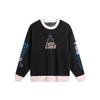 Li Ning X League Of Legends Letter Print Crew Neck Loose Long Sleeve Knit Sweater Unisex Sweater Black AMBT251-2